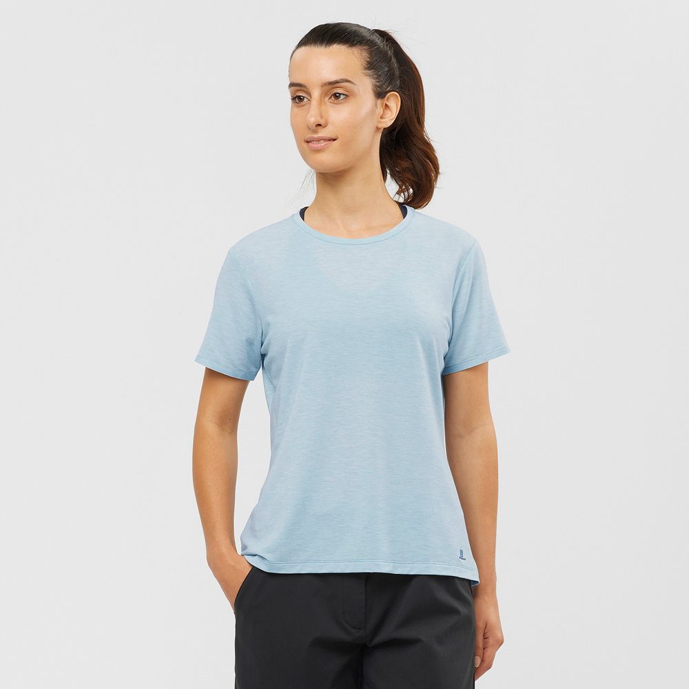 Salomon T-Shirts Dame Blå - ESSENTIAL TENCEL (TPXDO-5207)